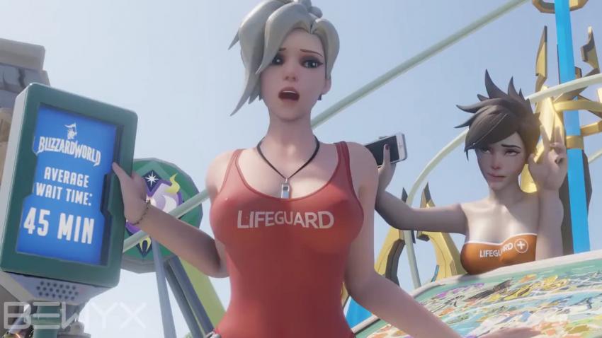 【3D巨献】守望先锋天使：女上位骑乘狂操，高潮喷水！